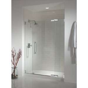   Pivot Heavy Glass Shower Door with Dual Sidelites fr