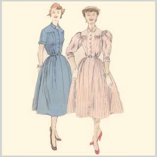VTG 1950s Sewing Pattern VOGUE 3460 DRESS Leg OMutton  