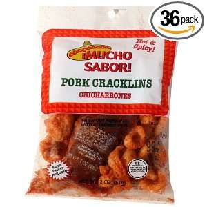 Energy Club Pork Cracklins, Spicy (Pack of 36)  Grocery 