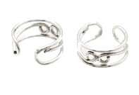 Sterling Silver Wire Frame Infinity Ear Cuffs C198  
