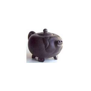  Yixing Clay Chinese Pig Teapot  10.5 Ounces Kitchen 