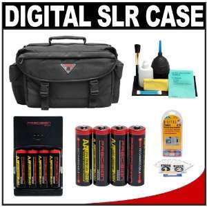 Precision Design Digital SLR Camera Case + 8(2x 4 Pack) 2900mAh AA 