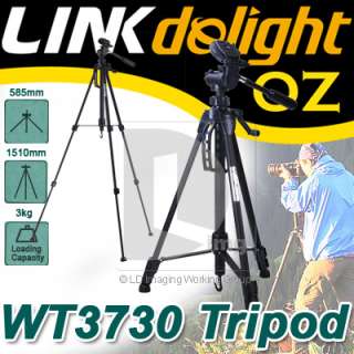   WT3730 Flexible Camera Camcorder Tripod Stand w/ 3 Way Head + Bag