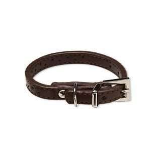 Ex Small Brown Leather Collar Finding w/ Holes~Cat Dog  