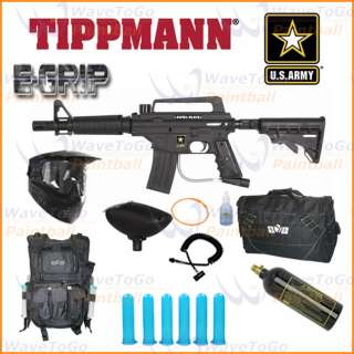   ARMY Alpha Black EGRIP GXG Tac Vest Gun Marker Sniper Set Combo  