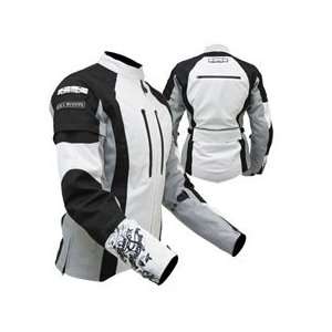   2010 Womens Coast Is Clear Textile Motorcycle Jacket WHITE/BLACK XL