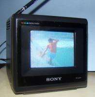 Vintage 1989 SONY Indextron KVX 370 Watch CUBE CRT TV Television WORKS 