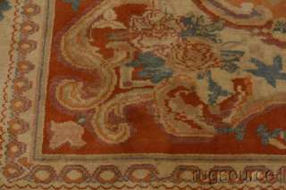 RARE FLORAL SQUARE 9X9 OUSHAK TURKISH ORIENTAL AREA RUG WOOL CARPET 