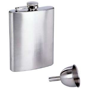 8oz Stainless Steel Hip Flask W/ Funnel $25.95 GIFT NEW  
