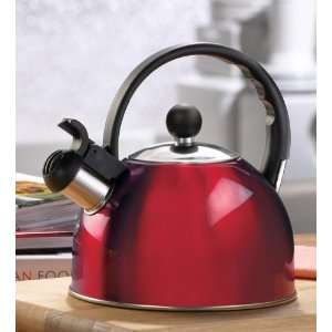  Stainless Steel Red Tea Kettle by Winston Brands Kitchen 