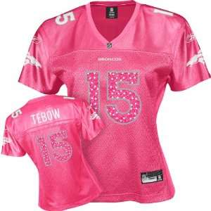  Reebok Denver Broncos Tim Tebow Womens Pink Sweetheart 