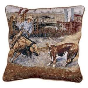Jesse James   Western Rodeo Cowboy & Horse Decorative Throw Pillow 