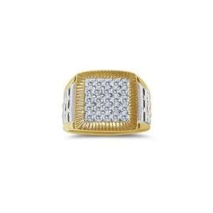  1.50 CT MENS SQUARE ROLEX RING TT 9.5 Jewelry