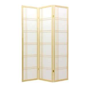    Natural X Double Cross Room Divider in Natural Number of Panels 3