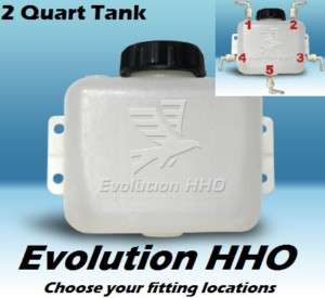Quart HHO Dry Cell reservoir bubbler tank kit  