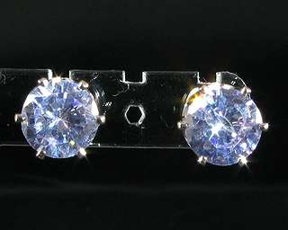 First Gift Round Cut Tanzanite 18K White GP Earrings  