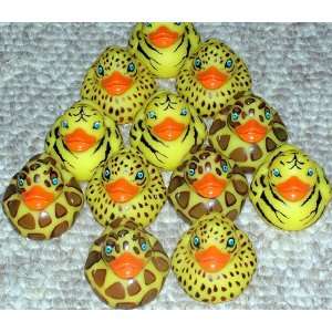  12 Safari Rubber Ducks 