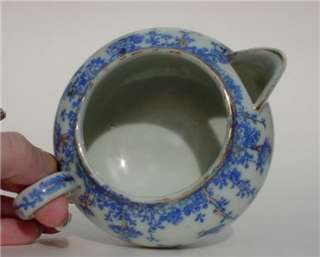 Nippon HP Blue Crane & Birds w/Gold Trim Small Teapot w/Lid  