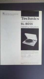 Operating Instructions TECHNICS Automatic Turntable System Model SL 