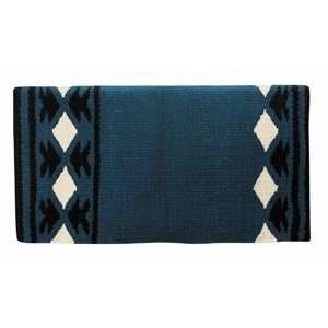   Tempe Pattern New Zealand Wool Saddle Blanket Teal
