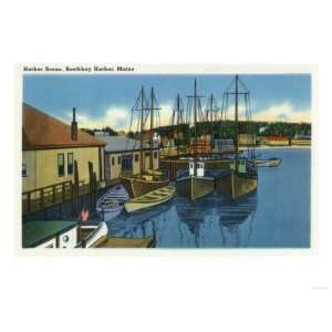  Boothbay Harbor, Maine   View of Sailboats Docked in the 