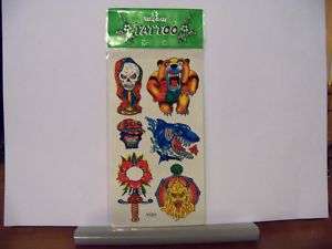 Temporary Tattoos 6 tats on 5 cards YC 01 07 in color  