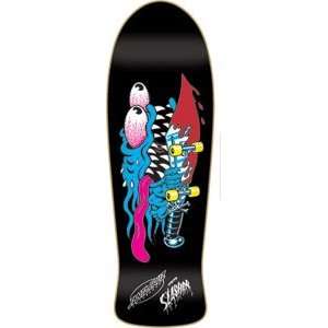  Santa Cruz Slasher Skateboard Deck   10x31 Black/Blue Re 