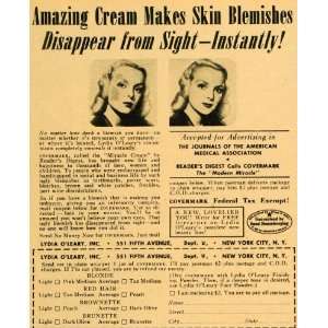   Blemish Cream Cosmetic Scar Birthmark Make Up   Original Print Ad