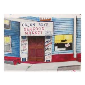  Cajun Boys Seafood Market Giclee Poster Print by John 