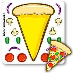 15 MYO Pizza Sticker Party Favor Teacher Supply  
