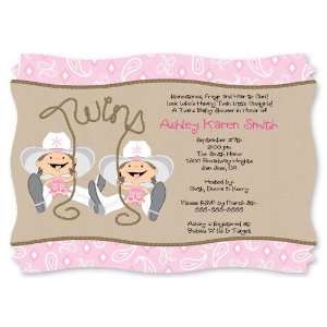   Personalized Baby Shower Invitations With Squiggle Shape Toys & Games