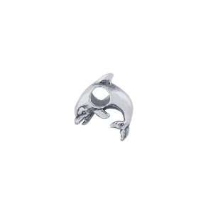  FROLIC Sterling Silver Dolphin Slider Charm Jewelry