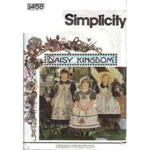 Simplicity Pattern #9458   Daisy Kingdom Childs Dress and Pinafore 