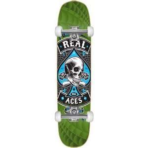  Real Skateboard Aces Reaper   8.6 w/Raw Trucks & 52mm White Wheels 