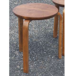 Alvar Aalto Style Stacking Stool Side Table  