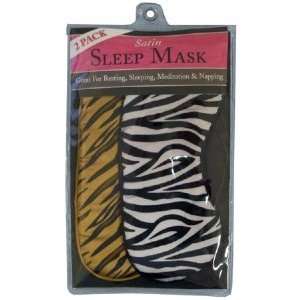  Swissco Satin Sleep Mask Twin Pack Safari Prints in PVC 
