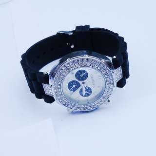   Crystal Rhinestone Quartz Ladies Women Jelly Wrist Watch 8 Color