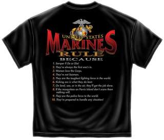 United States Marines Rule List Army Public Service T Shirt  