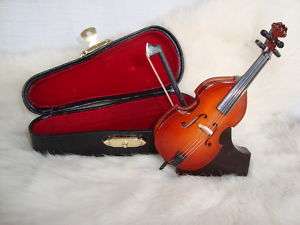 Upright Bass Miniature 4 L W/ Case & Stand Wood NIB  