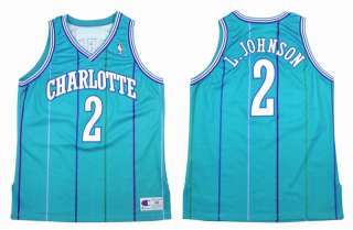 LARRY JOHNSON AUTHENTIC CHARLOTTE HORNETS JERSEY NEW 44  