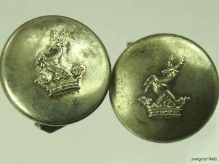   CUFFLINKS OF ANTIQUE 19TH C. SUTTON PARIS MILITARY ? BUTTONS  