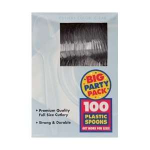  Plastic Spoons 100/Pkg Clear