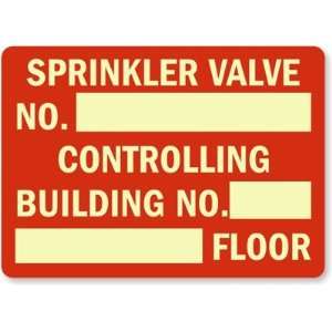  Sprinkler Valve No. _____ Controlling Building No 