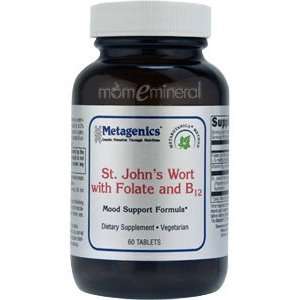st johns wort with folate and b12 60 tablet bottle by metagenics