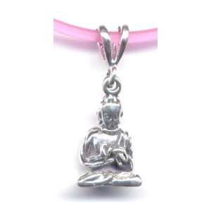    13 Pink Buddha Necklace Sterling Silver Jewelry