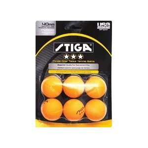  Stiga Three Star Orange Table Tennis Balls Sports 