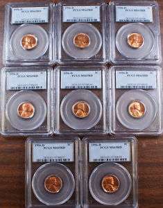 1956 D Lincoln Wheat Cent, PCGS MS 65 RD *Red*,From Lot  