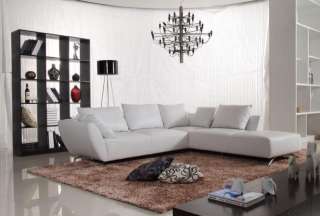 410 Modern White Italian Leather Sectional Sofa  