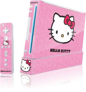 Skinit Hello Kitty Face Pink Skin for Wii Includes 1 Controller  