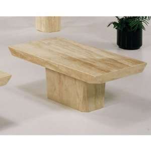   Travertine Coffee Table in Beige Chocolate Furniture & Decor